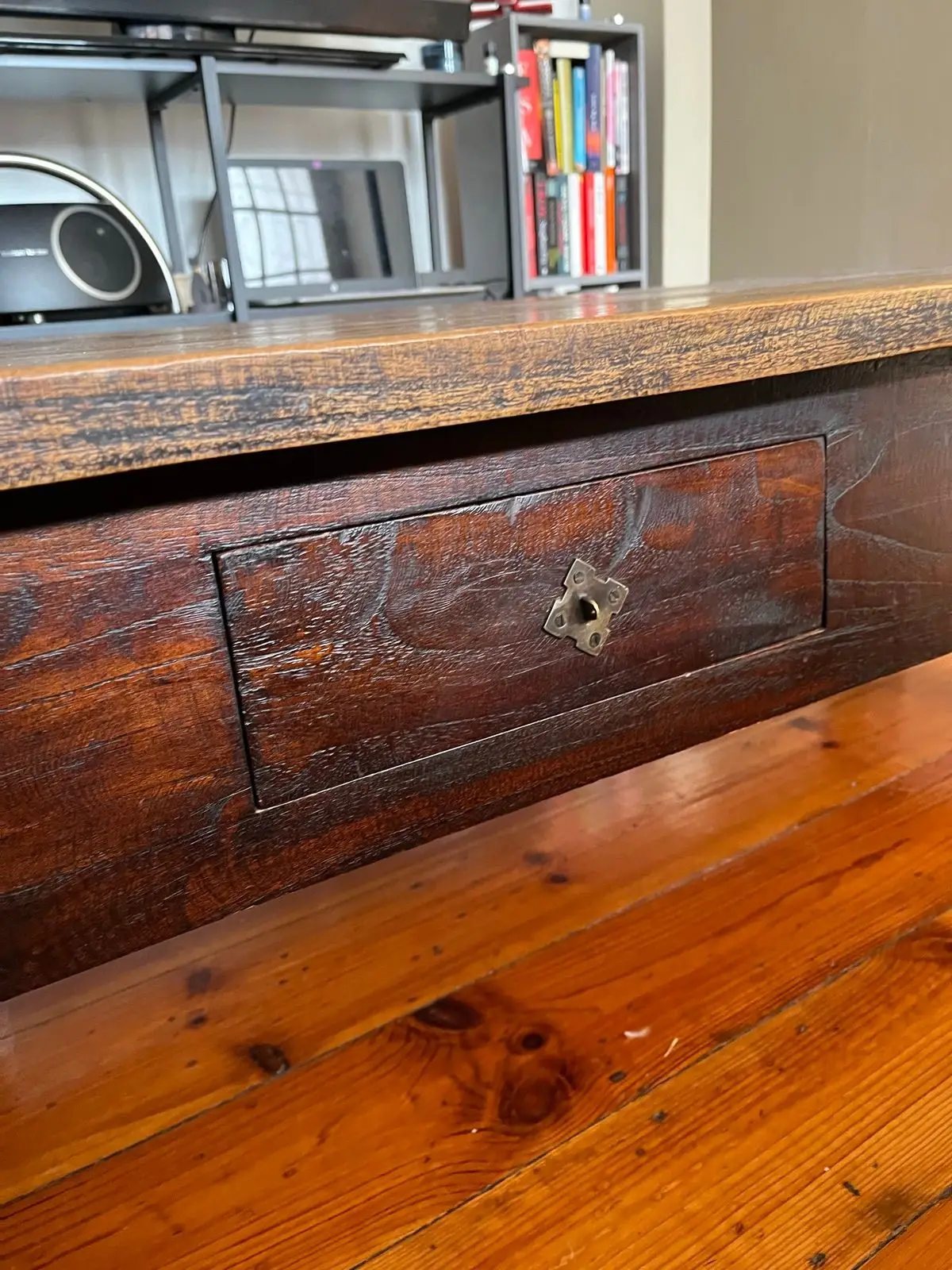 Coricraft Dark Wood Coffee Table with Drawers