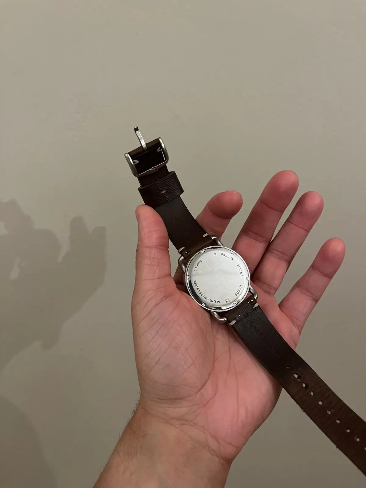Fossil Minimalist Leather Strap Watch