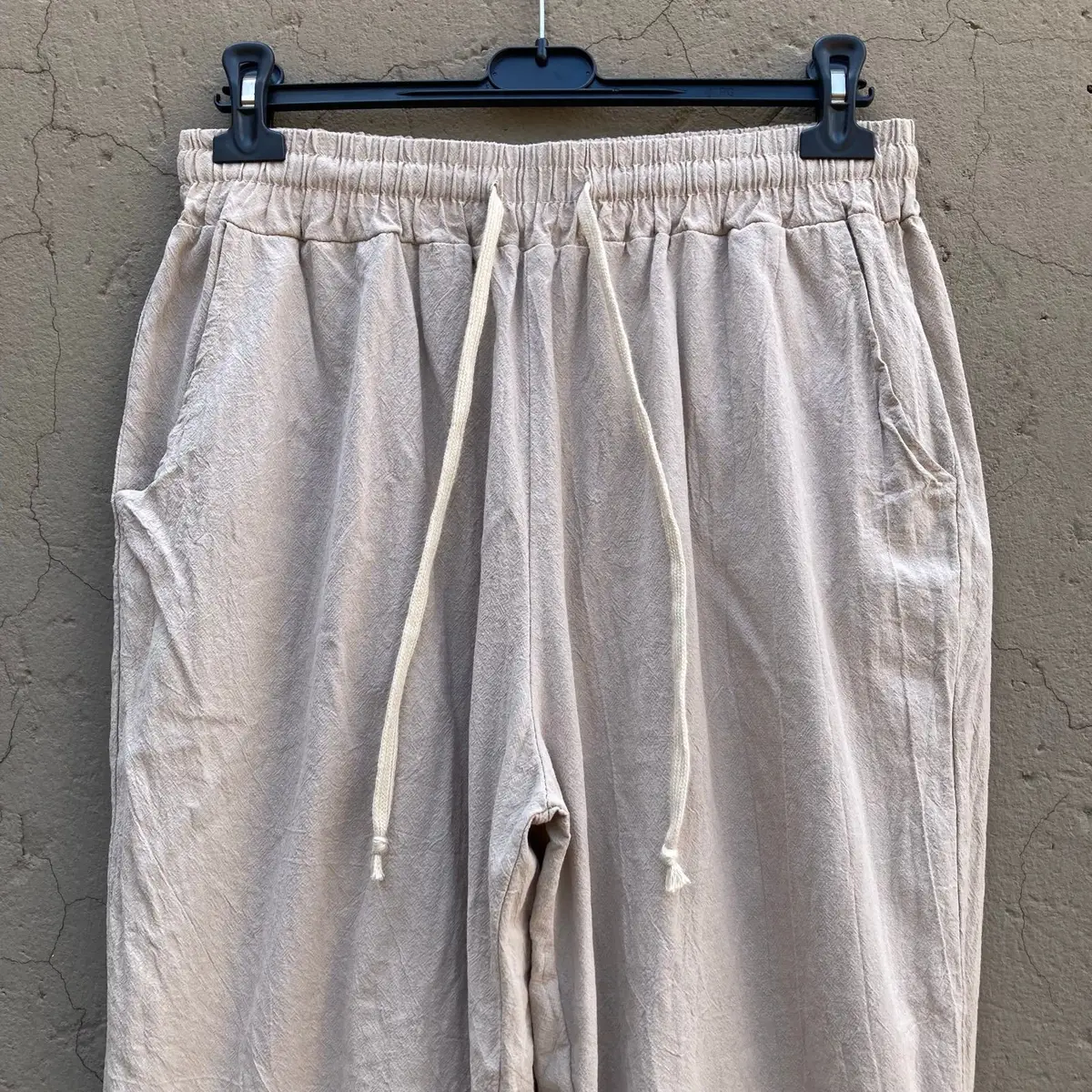 Shein Beige Drawstring Casual Pants