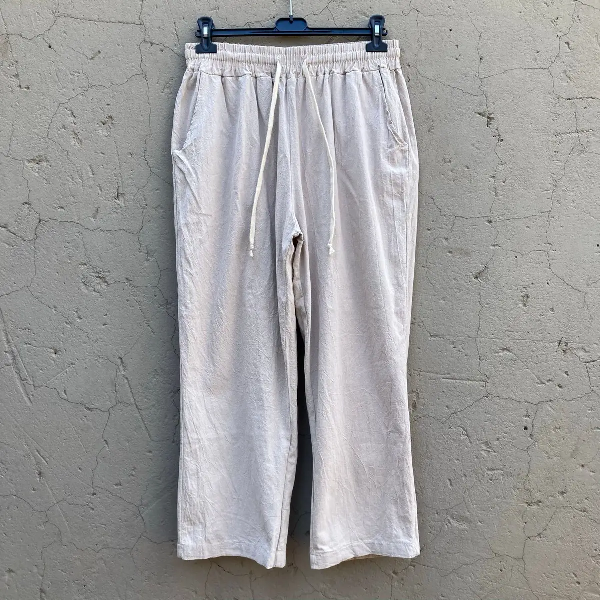 Shein Beige Drawstring Casual Pants