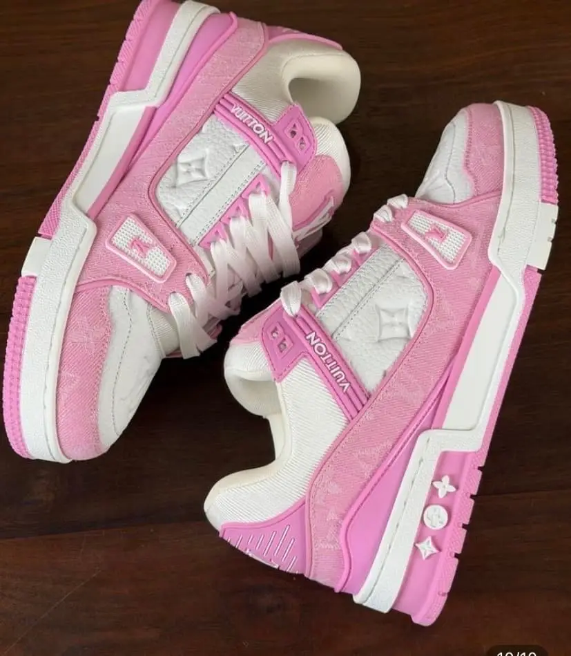 LV trainers pink and white