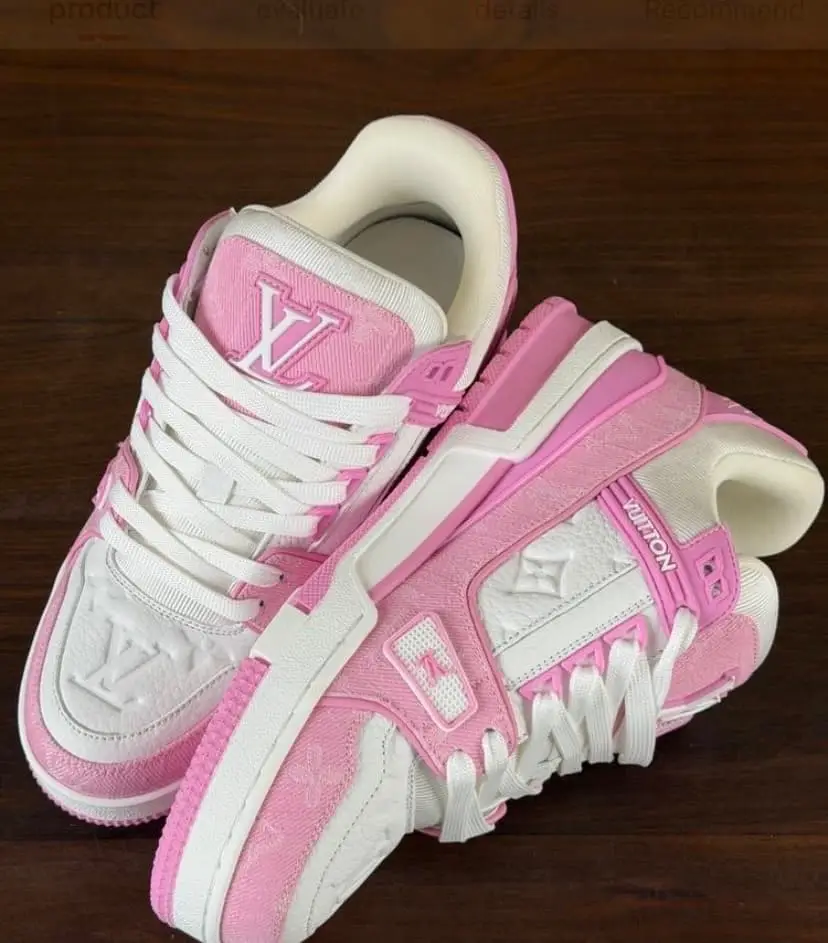 LV trainers pink and white