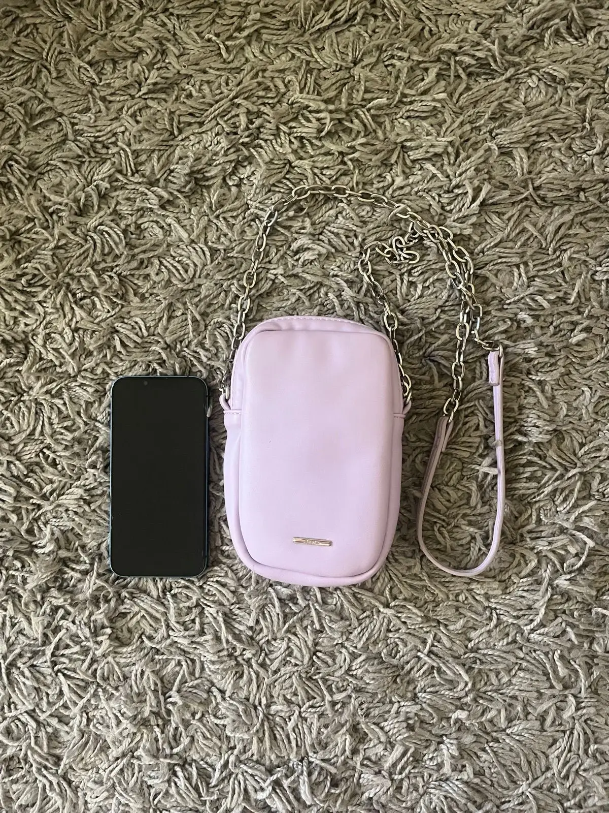 Bershka Lilac Crossbody Phone Bag