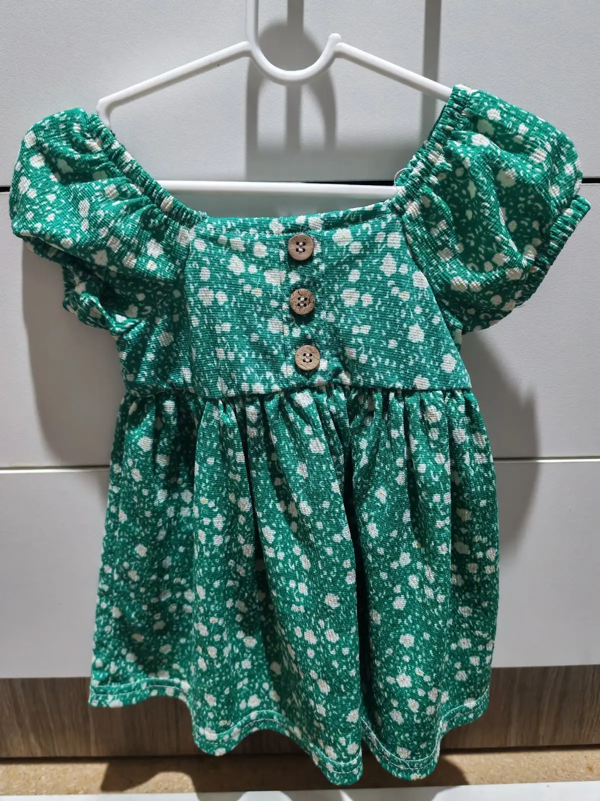 Green Floral Baby Dress