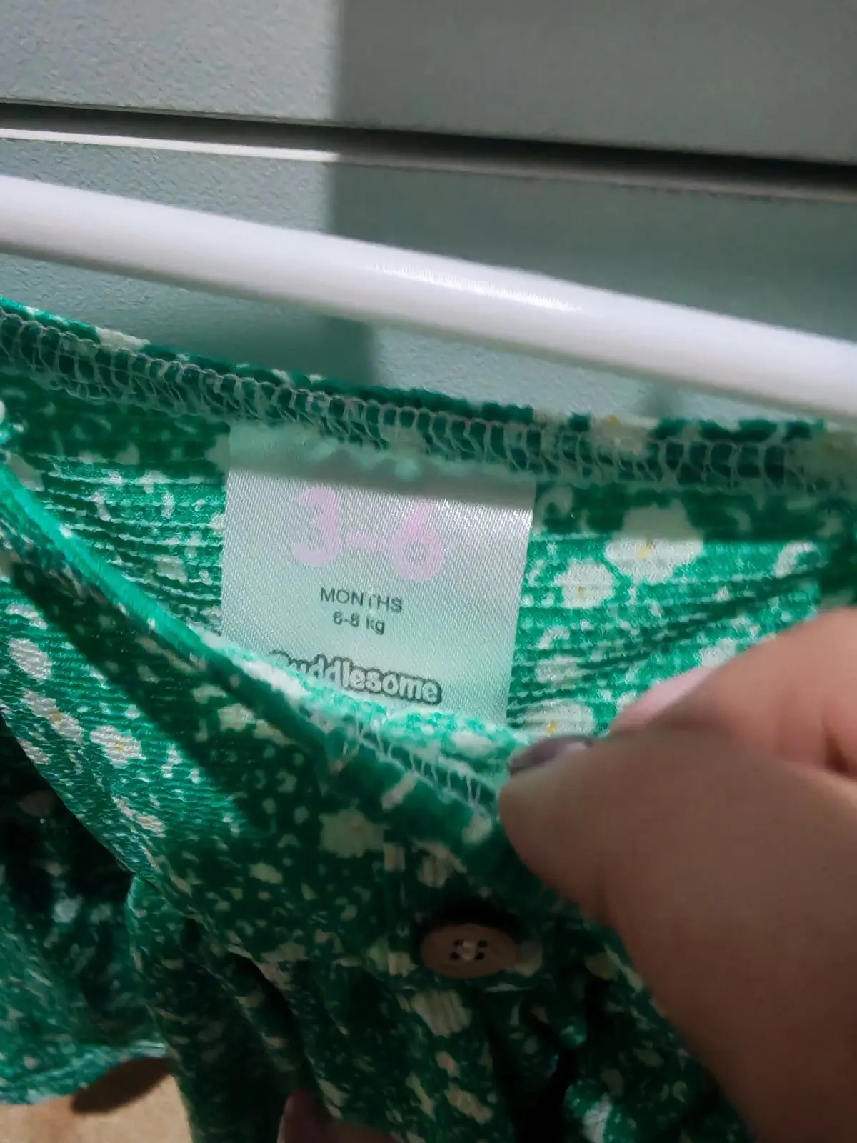 Green Floral Baby Dress
