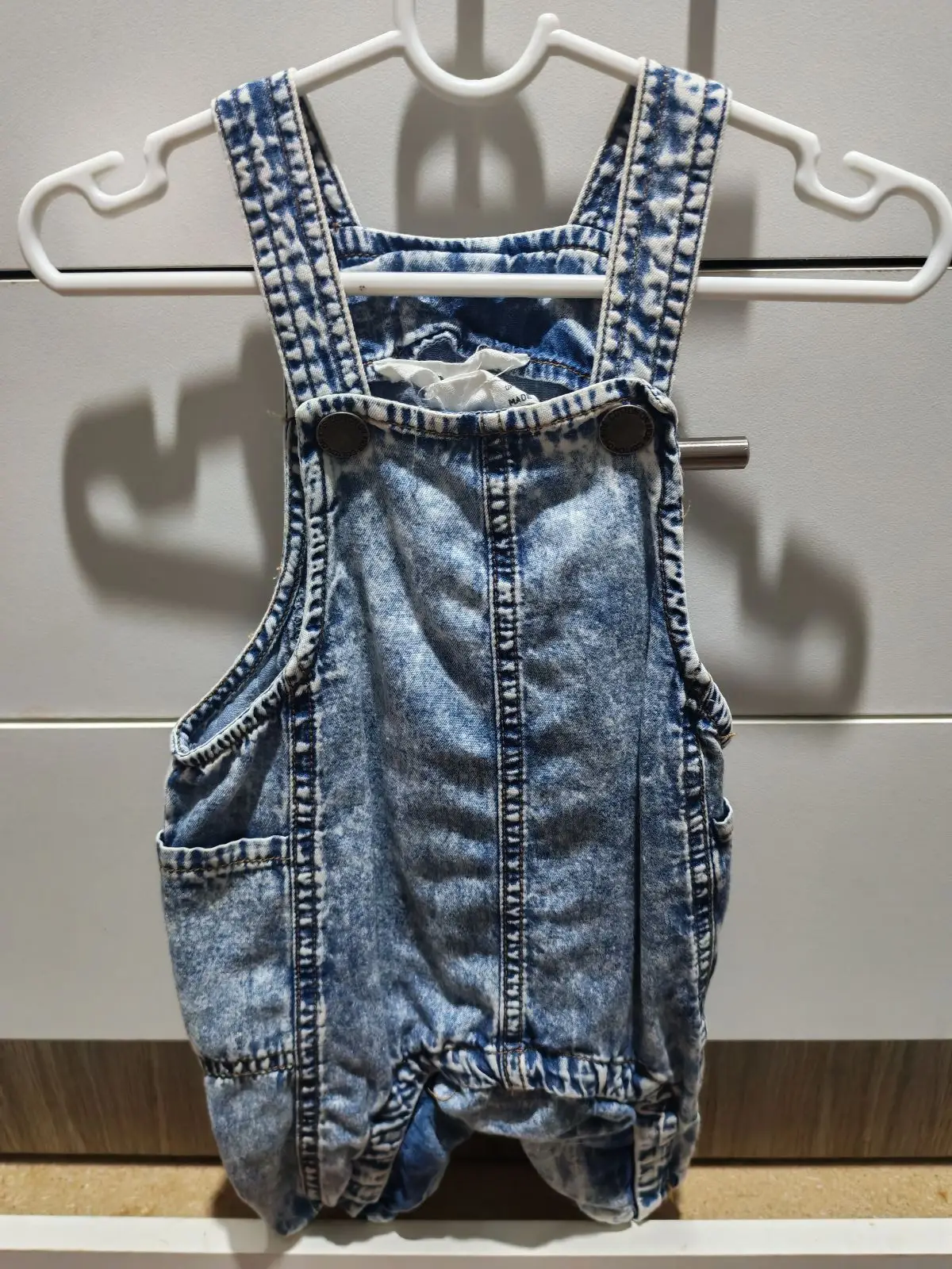 Cotton On Acid Wash Denim Baby Overalls