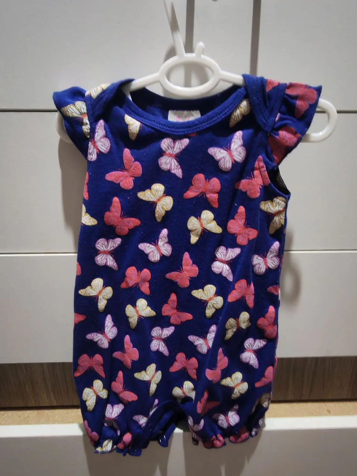 Baby Blue Butterfly Print Romper 3-6 Months