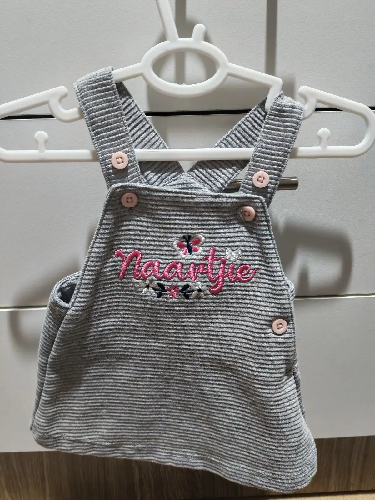 Naartjie Grey Corduroy Pinafore Dress