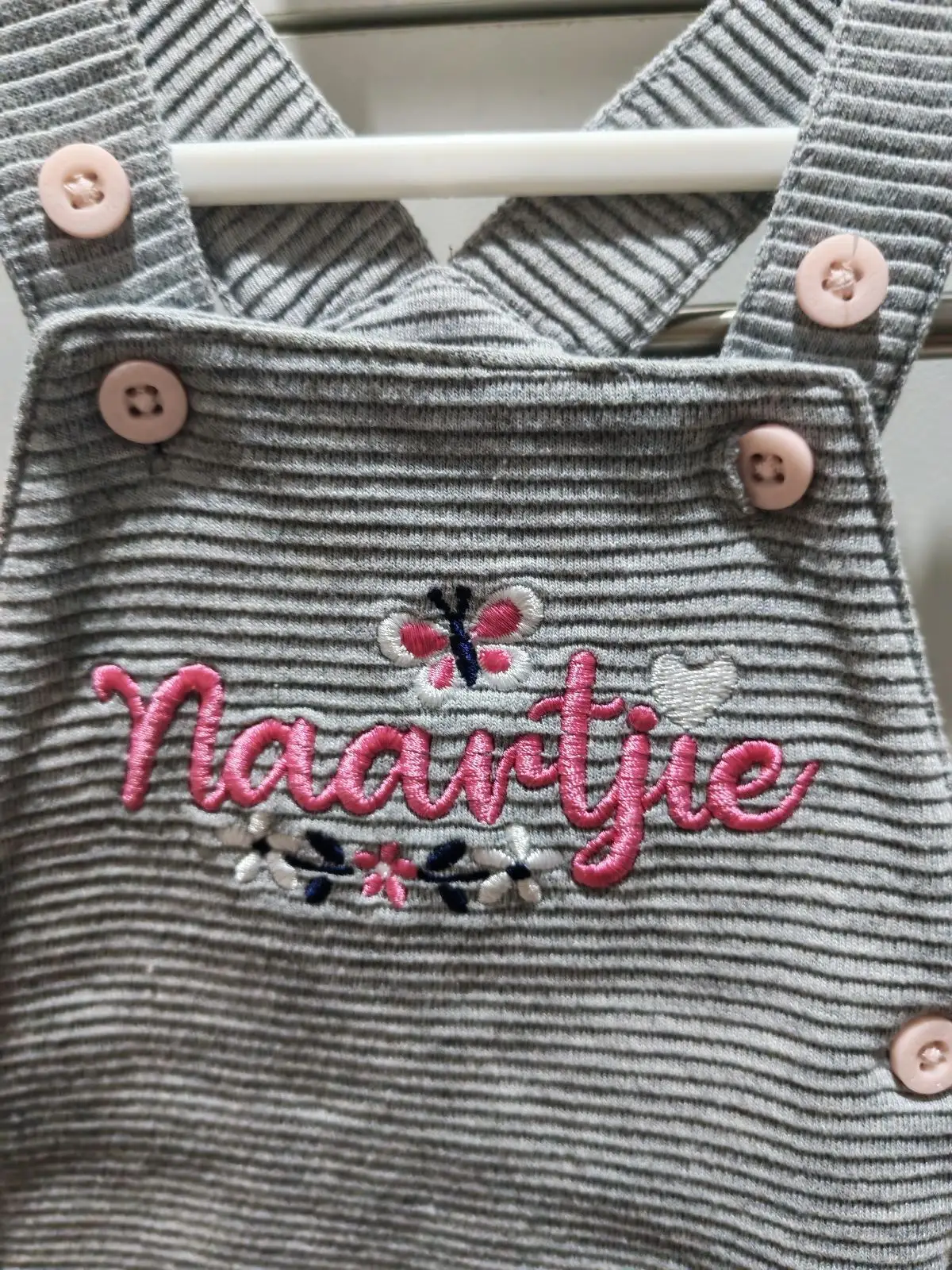 Naartjie Grey Corduroy Pinafore Dress