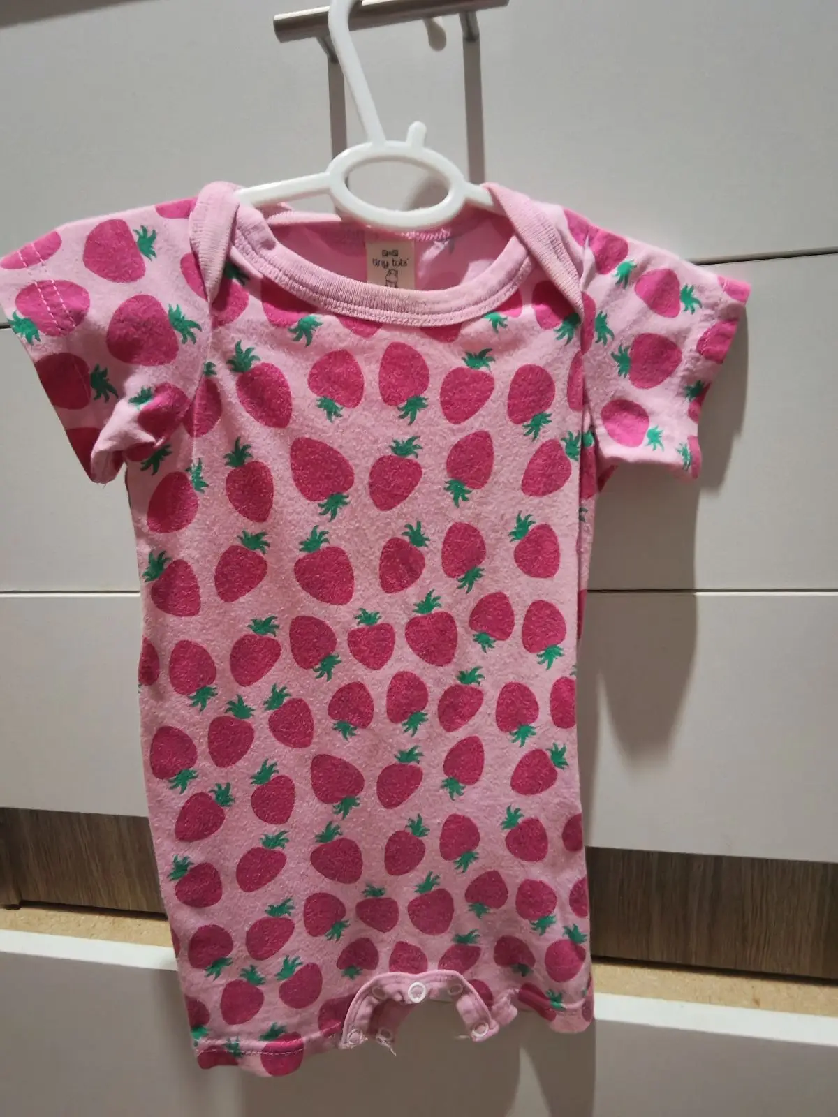 Tiny Tots Strawberry Print Baby Romper