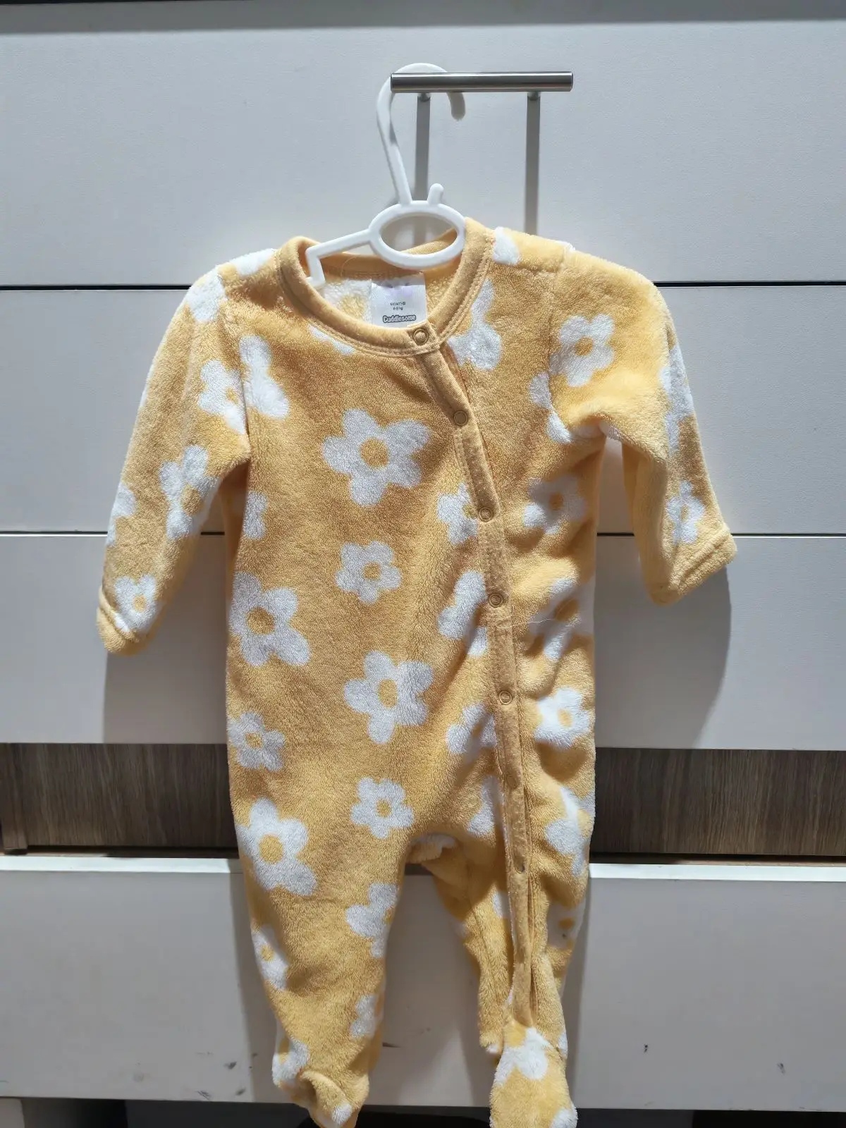 Cuddlesome Yellow Floral Baby Onesie 3-6 Months
