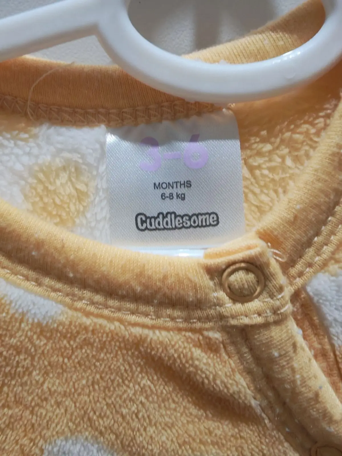 Cuddlesome Yellow Floral Baby Onesie 3-6 Months