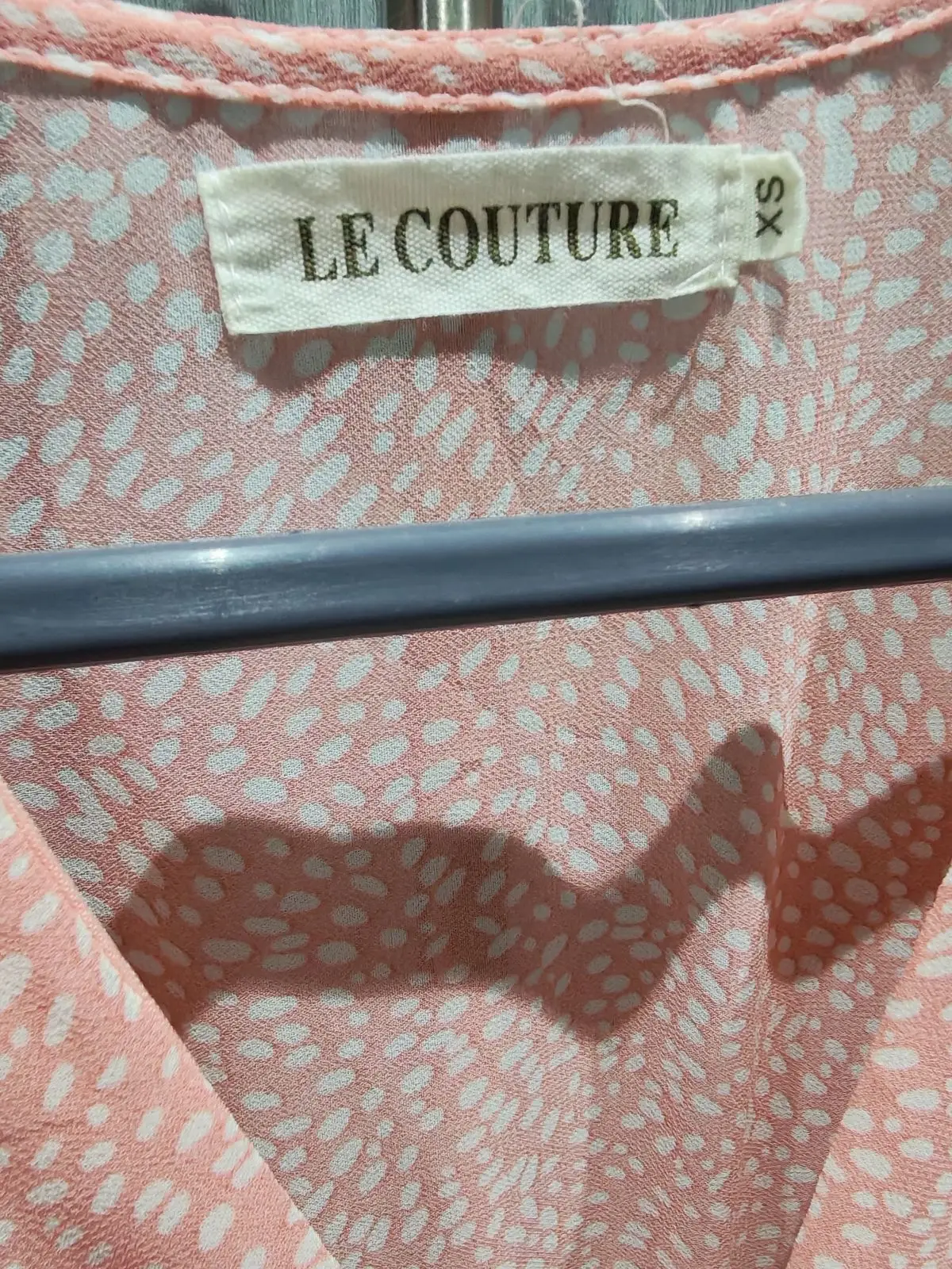 Le Couture Pink V-Neck Ruffle Mini Dress