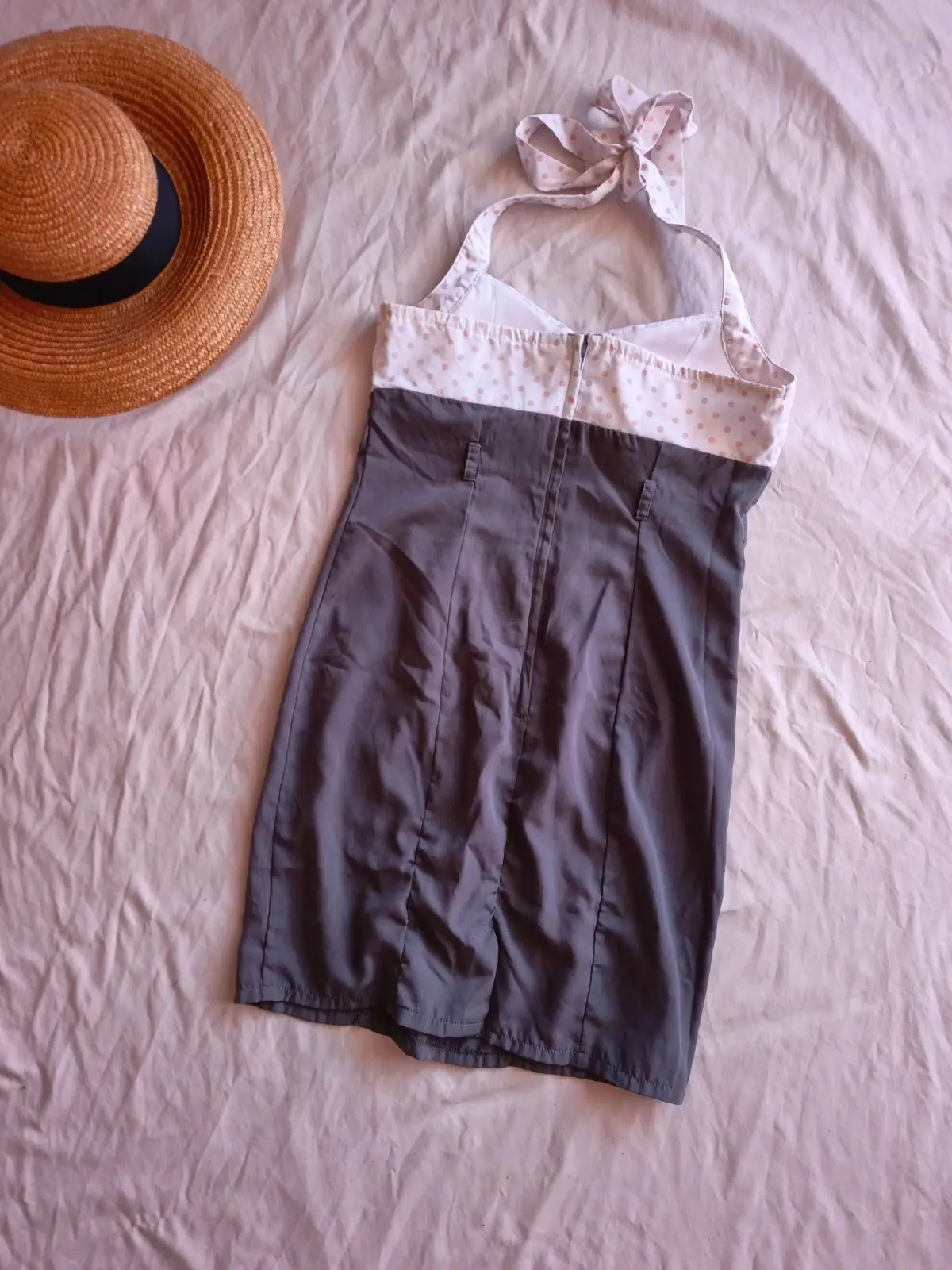 Straw Sun Hat with Black Ribbon