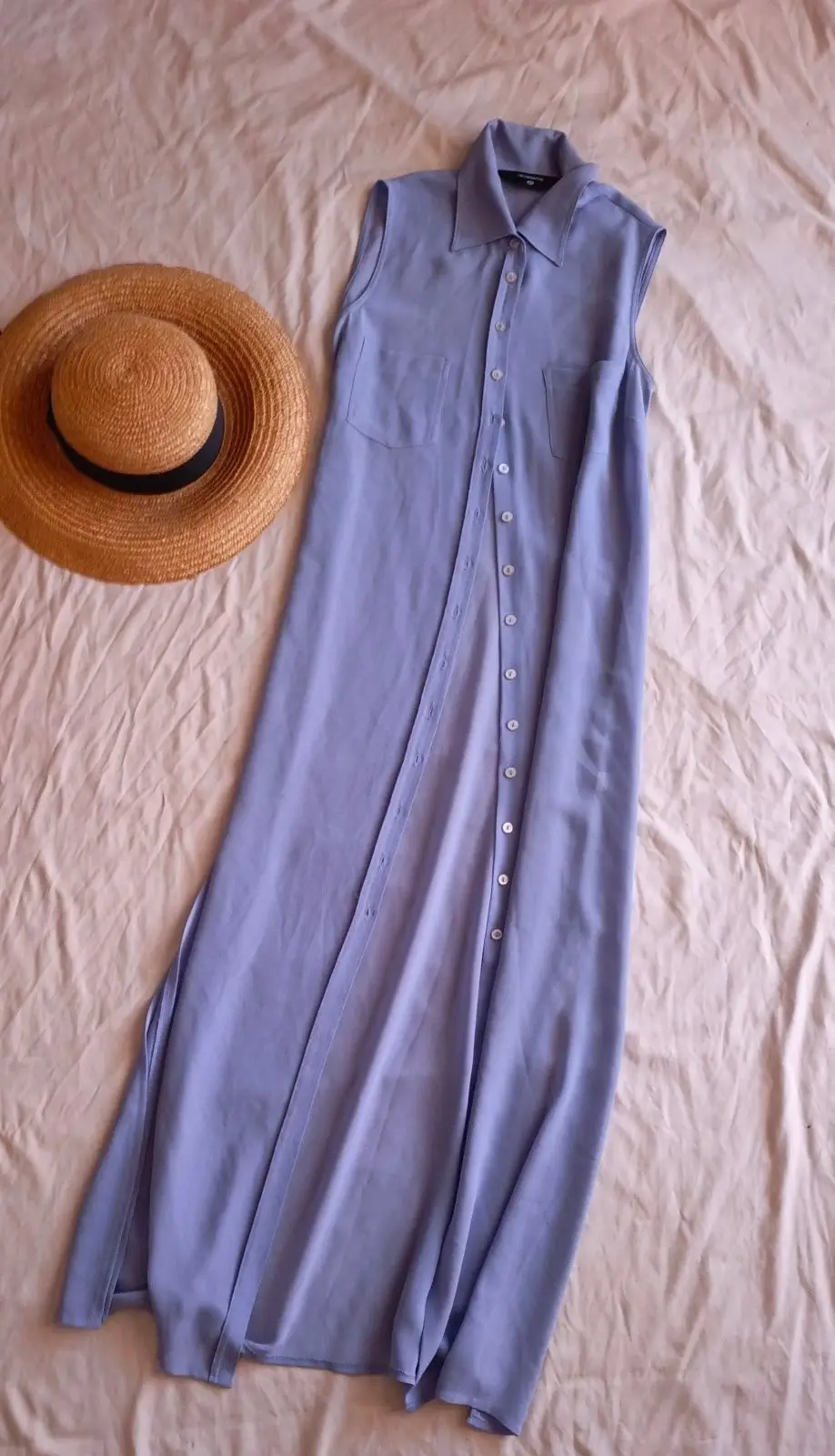 Truworths Periwinkle Button Front Maxi Dress Size 34