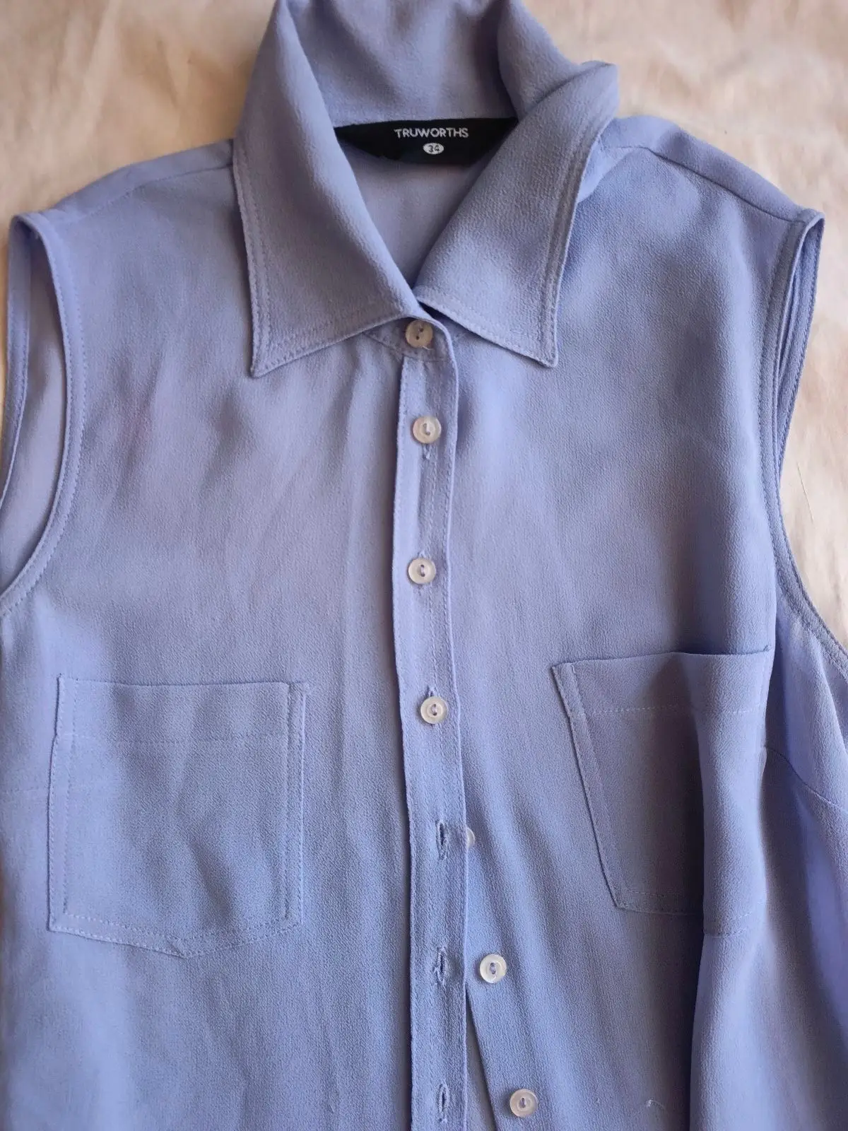 Truworths Periwinkle Button Front Maxi Dress Size 34