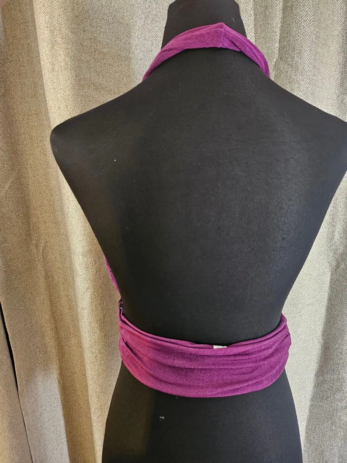 Purple Halter Crop Top