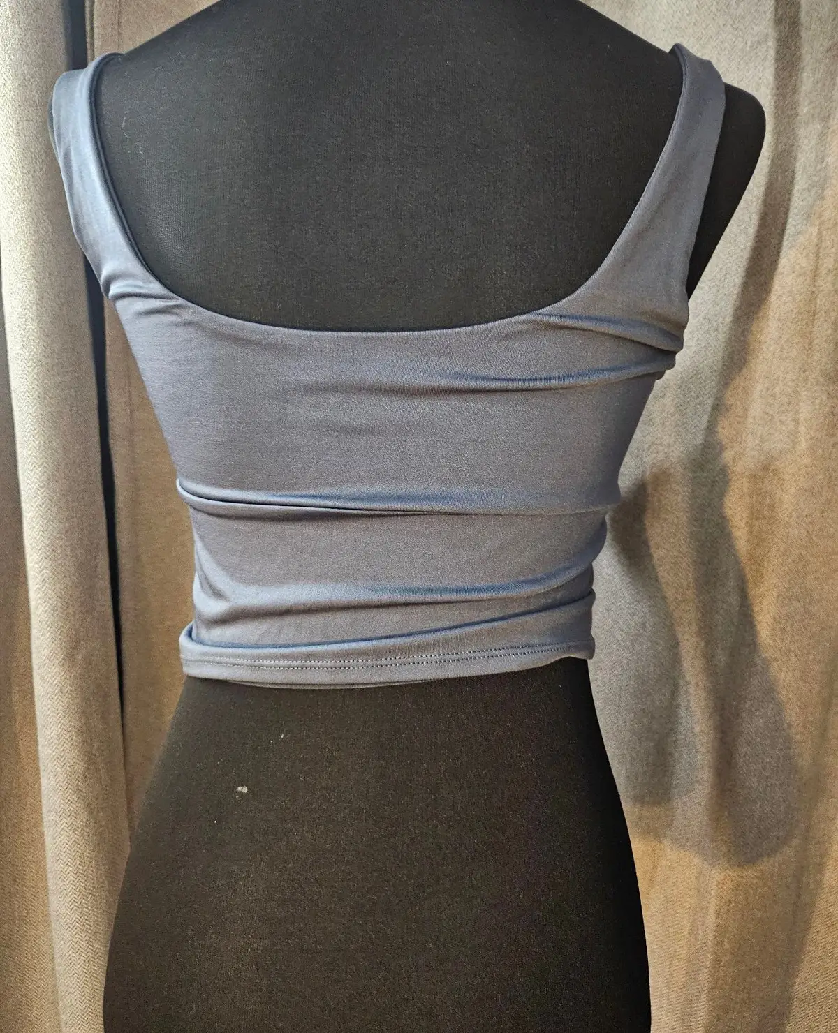 Cotton On Grey Ruched Crop Top