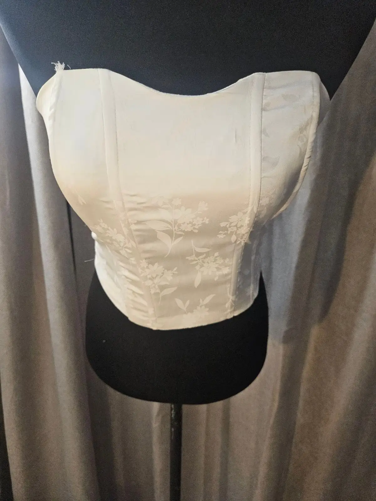 Mr Price White Floral Satin Corset Top