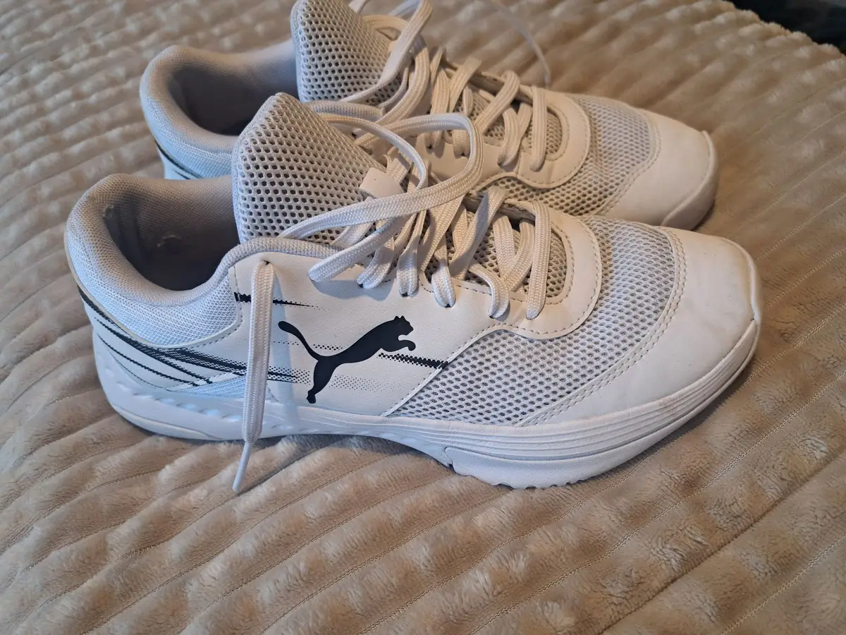 Puma White Mesh Sneakers
