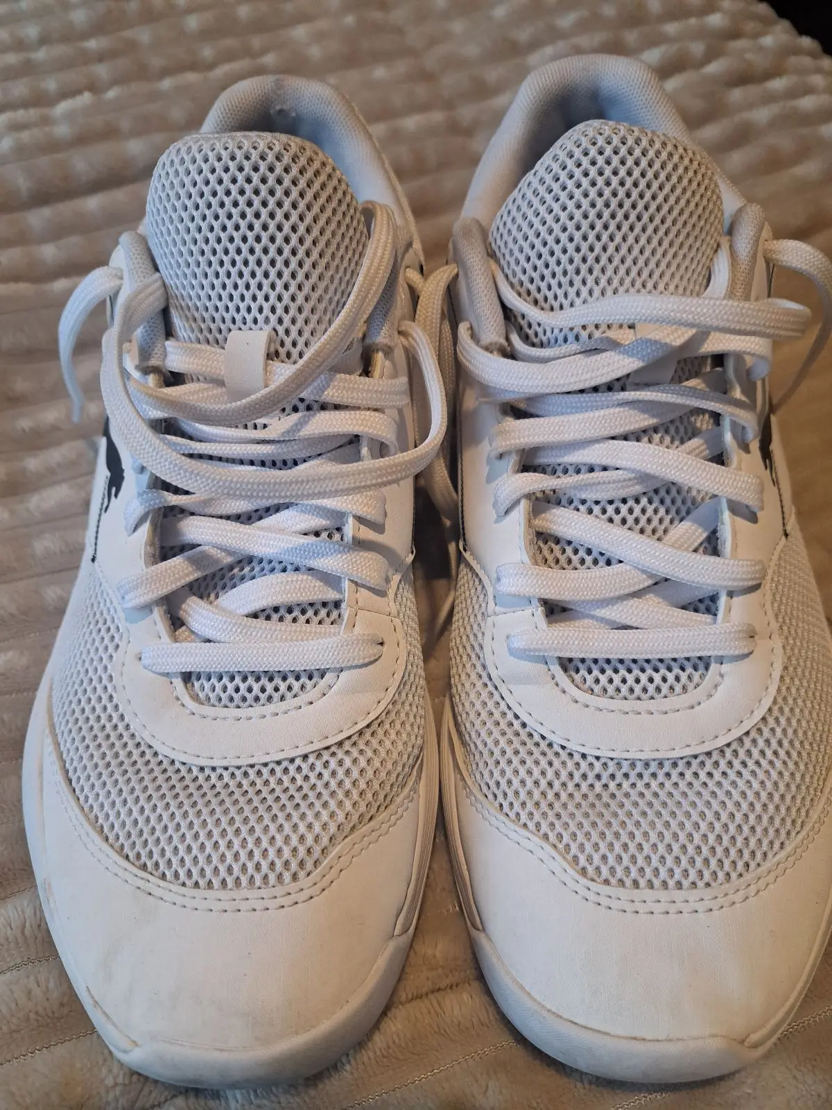 Puma White Mesh Sneakers