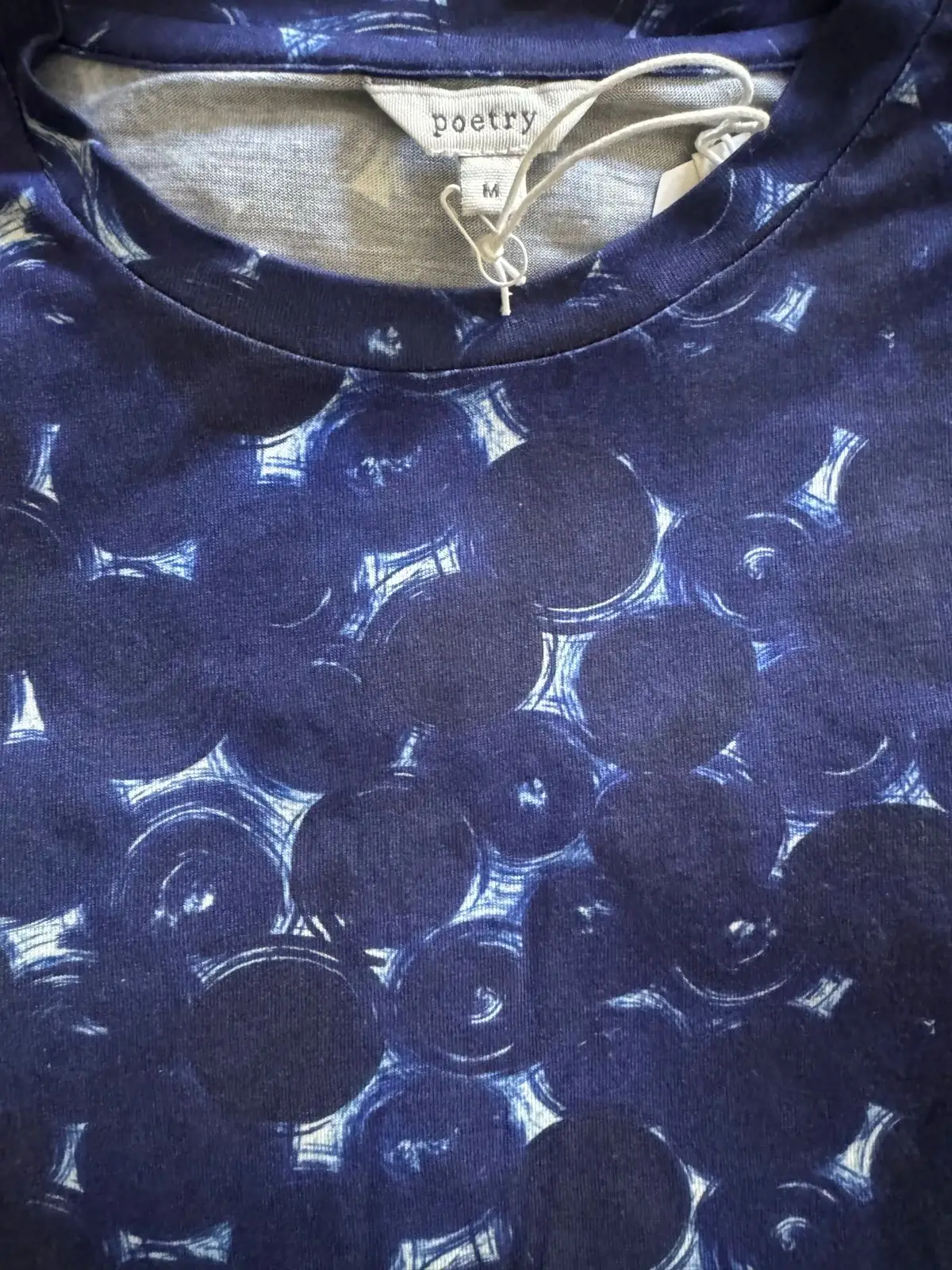 Poetry Blue Patterned Long Sleeve Top