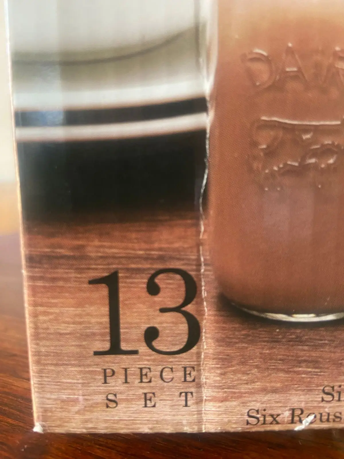 Circleware 13-Piece Glass Milk Bottle Set with Wooden Tray