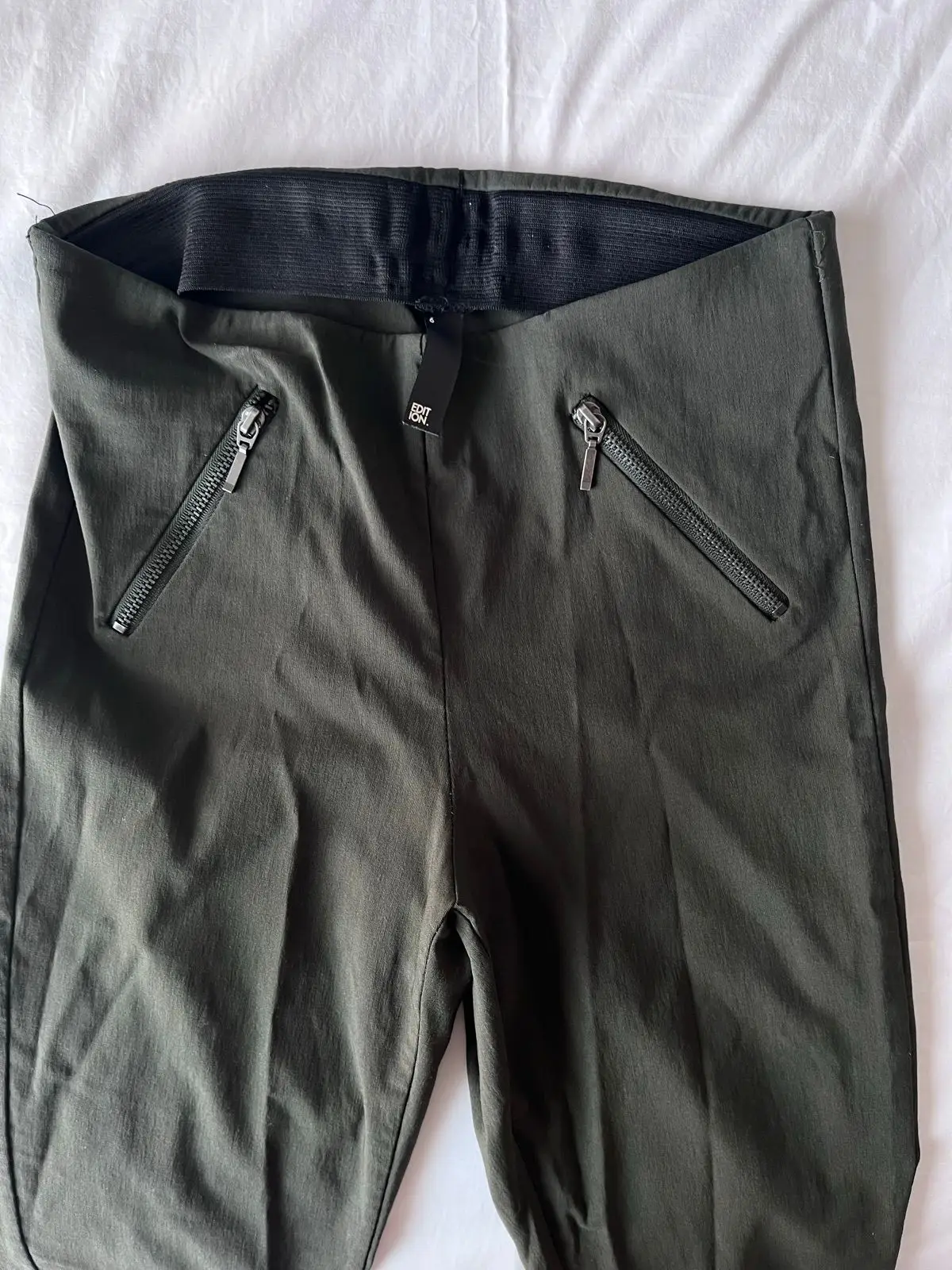 Woolworths Dark Green Pants with Zip Pockets Size 6