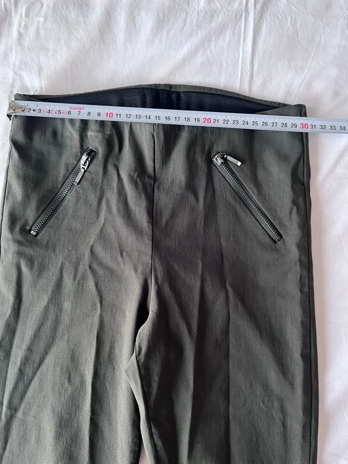Woolworths Dark Green Pants with Zip Pockets Size 6