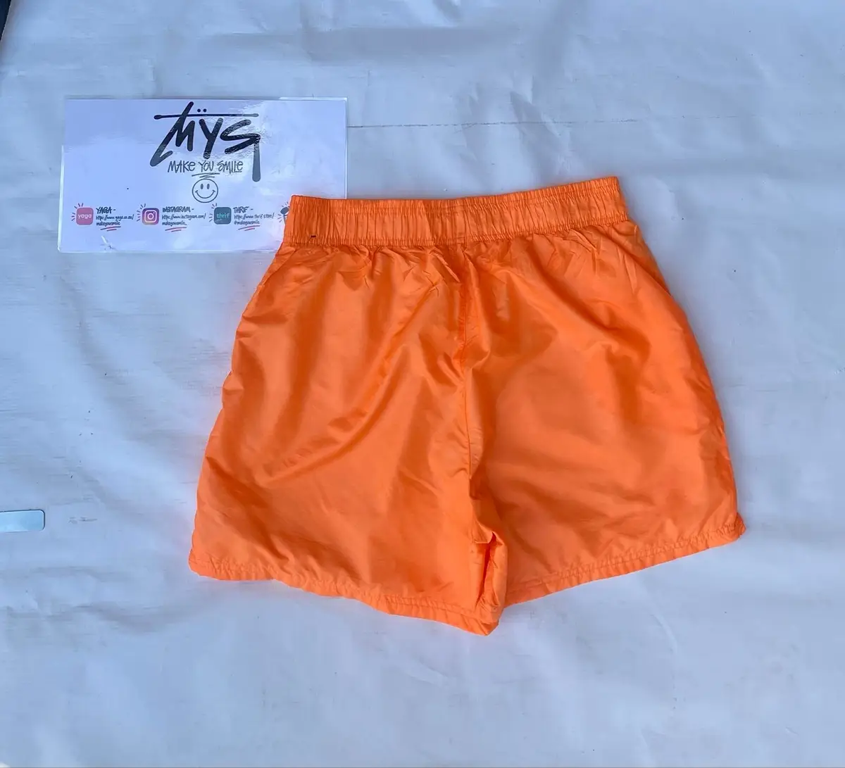 Nike Orange Nylon Shorts