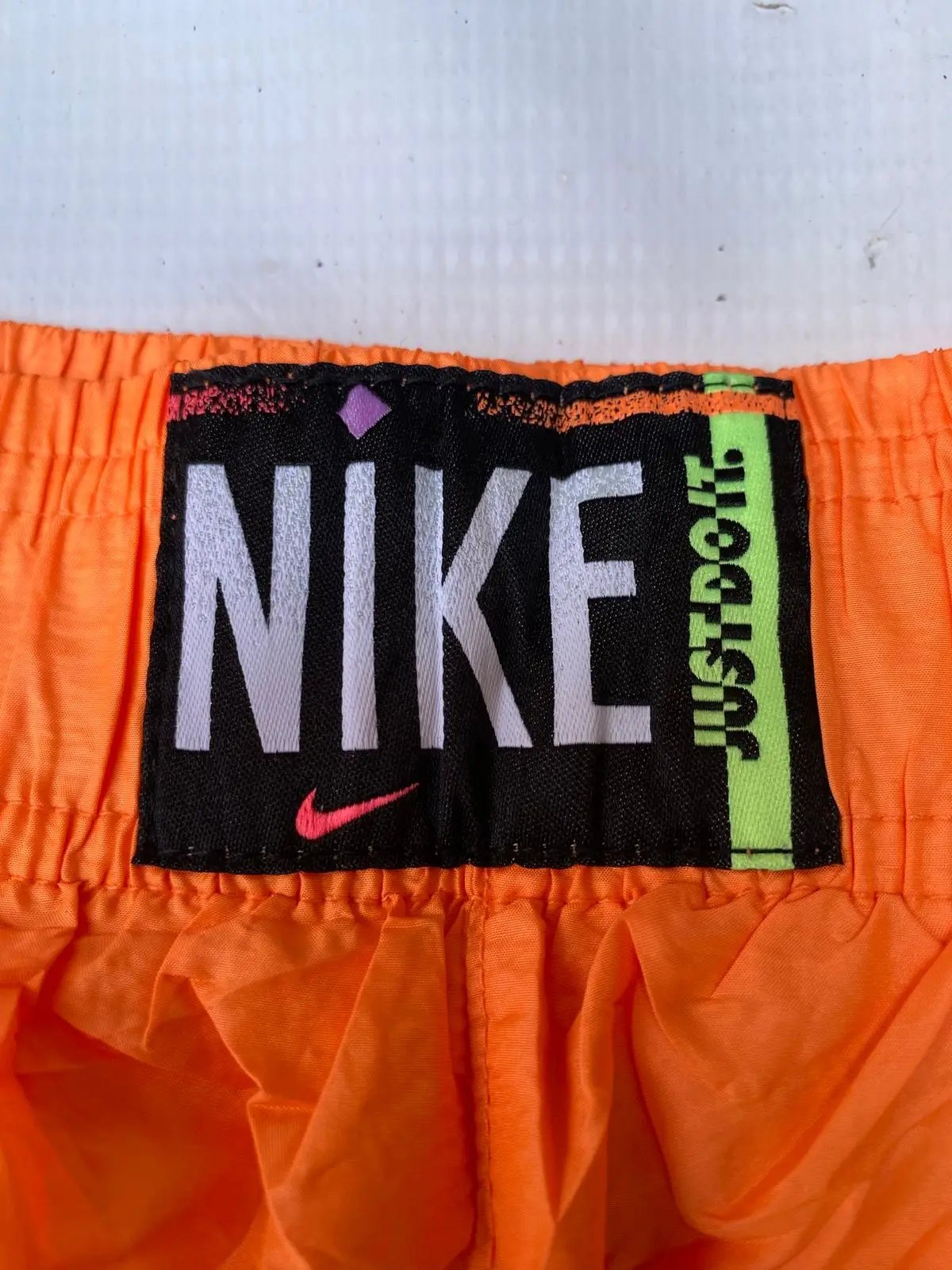 Nike Orange Nylon Shorts