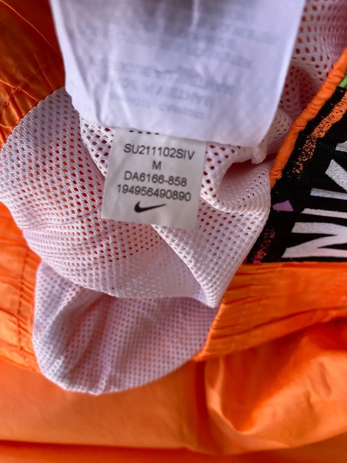 Nike Orange Nylon Shorts