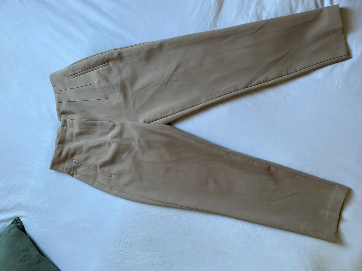 Zara Beige Tailored Trousers Medium
