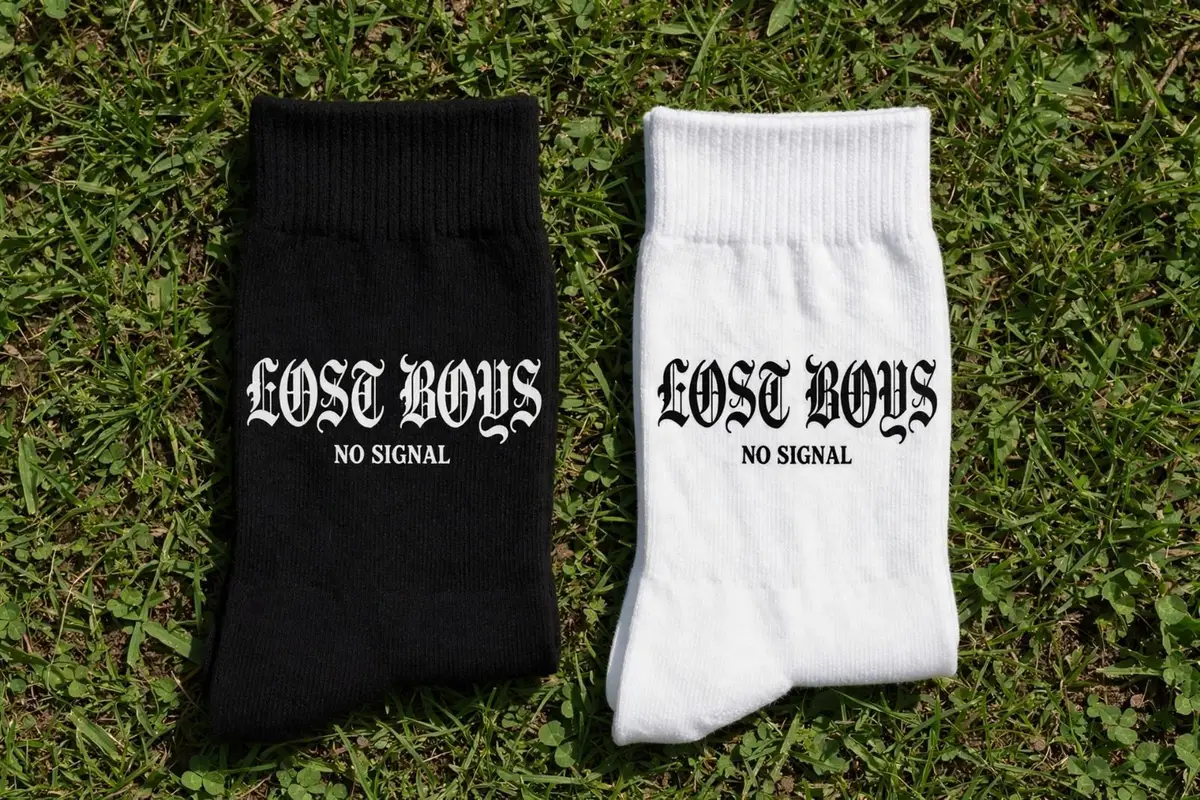 Lost Boys No Signal Black Socks