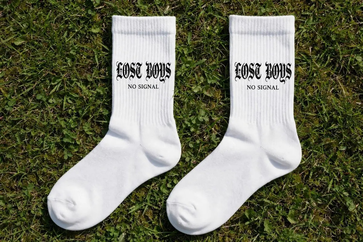 Lost Boys No Signal Black Socks