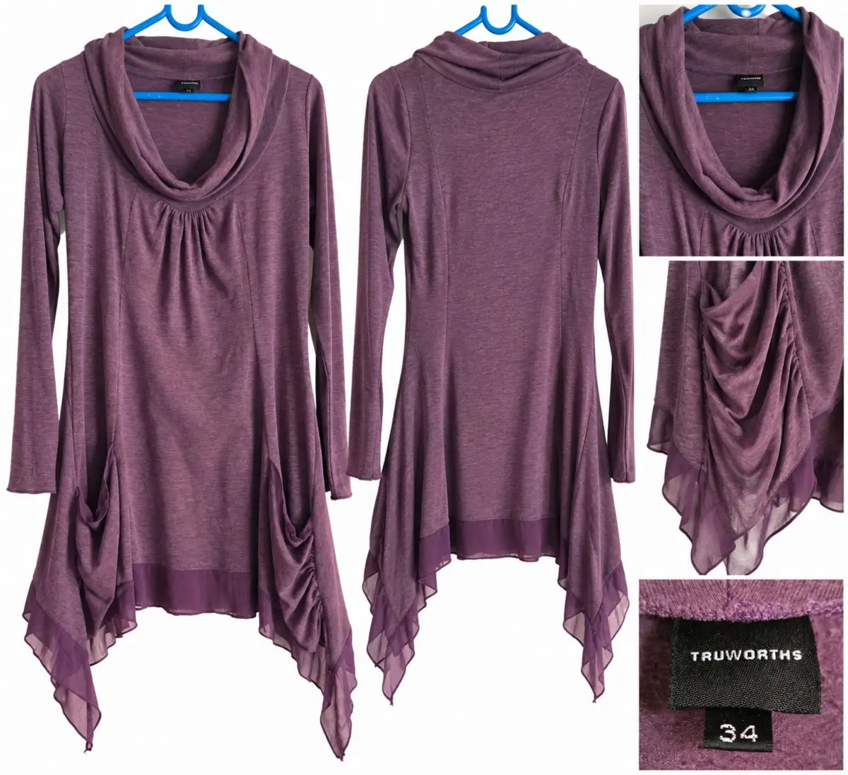 Truworths Purple Cowl-Neck Tunic