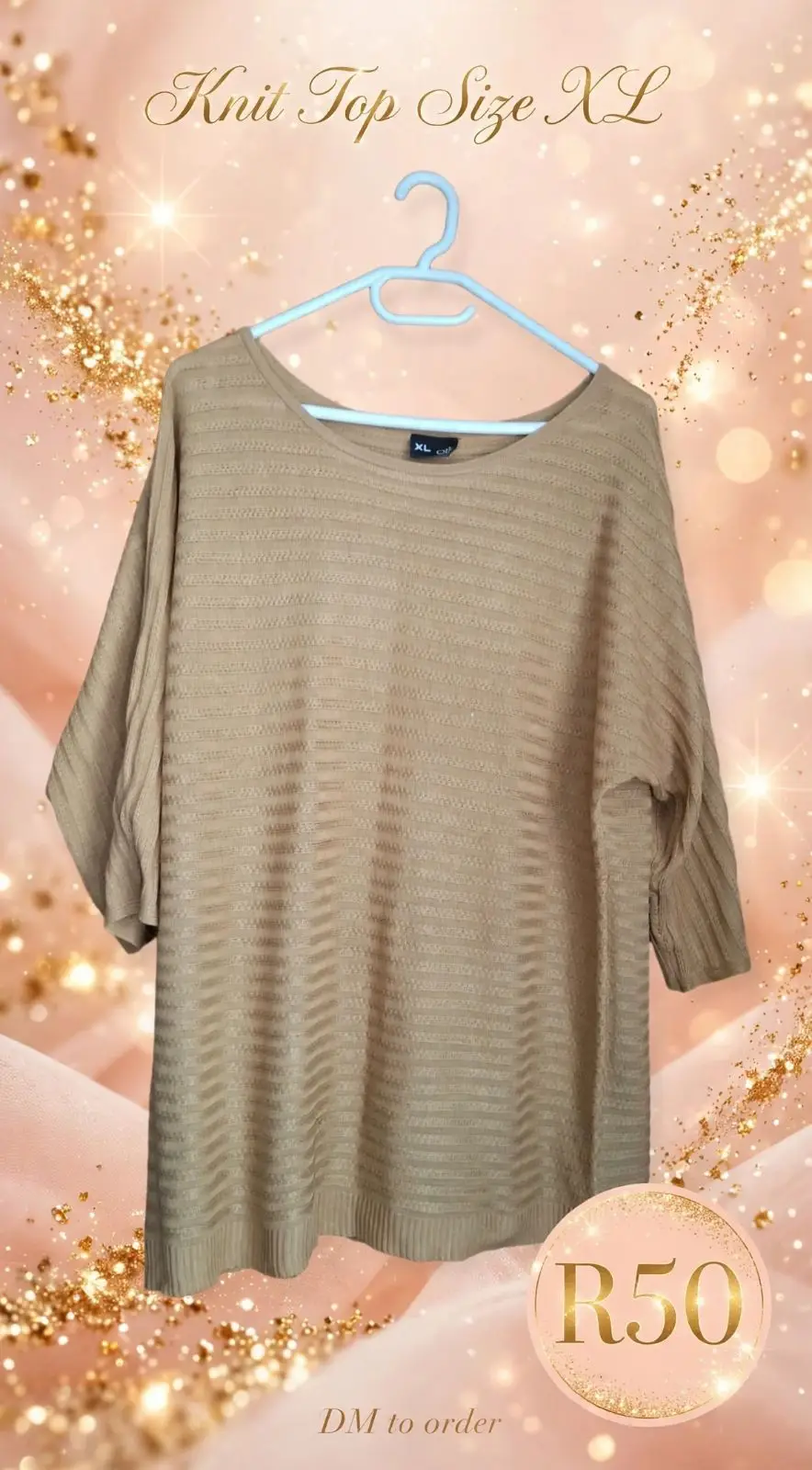 Beige Knit Top Size XL