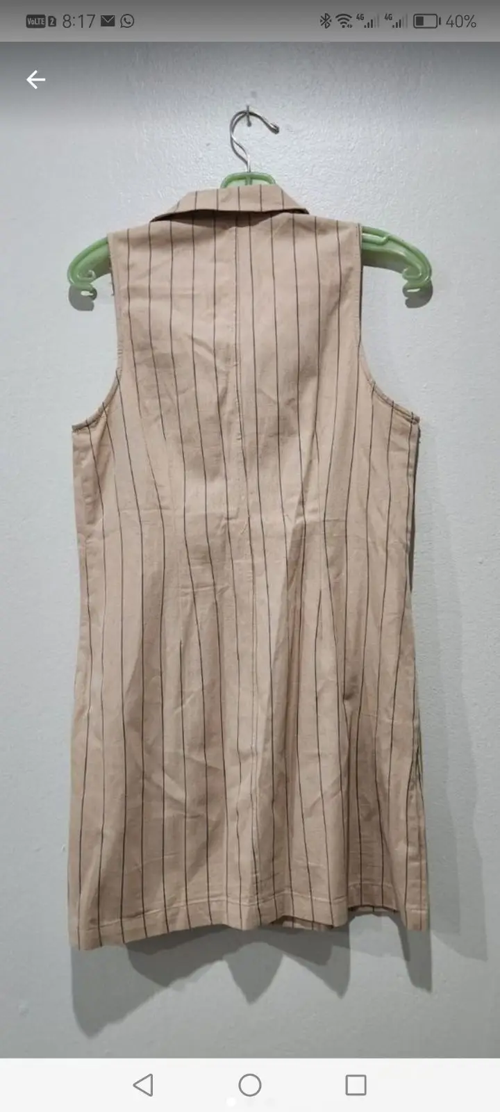 Cotton On Beige Pinstripe Button-Down Dress