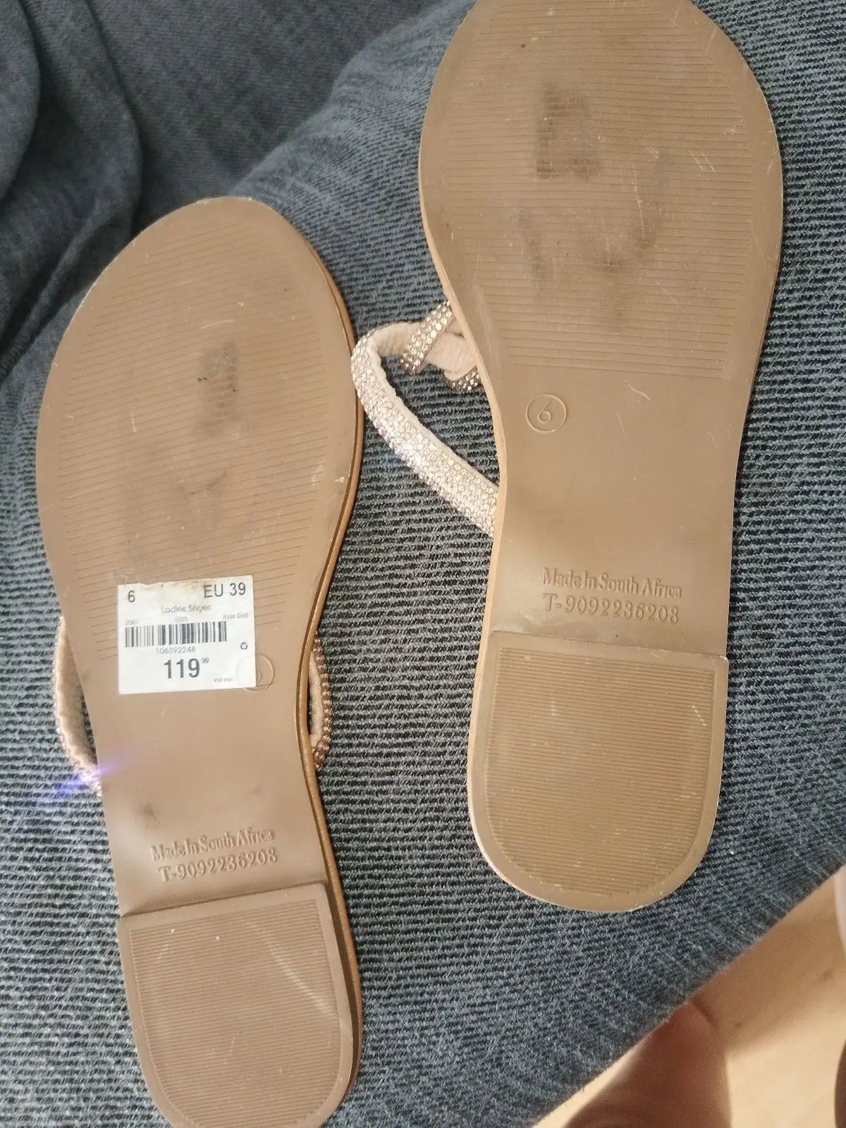 Mr Price Tan Rhinestone Sandals