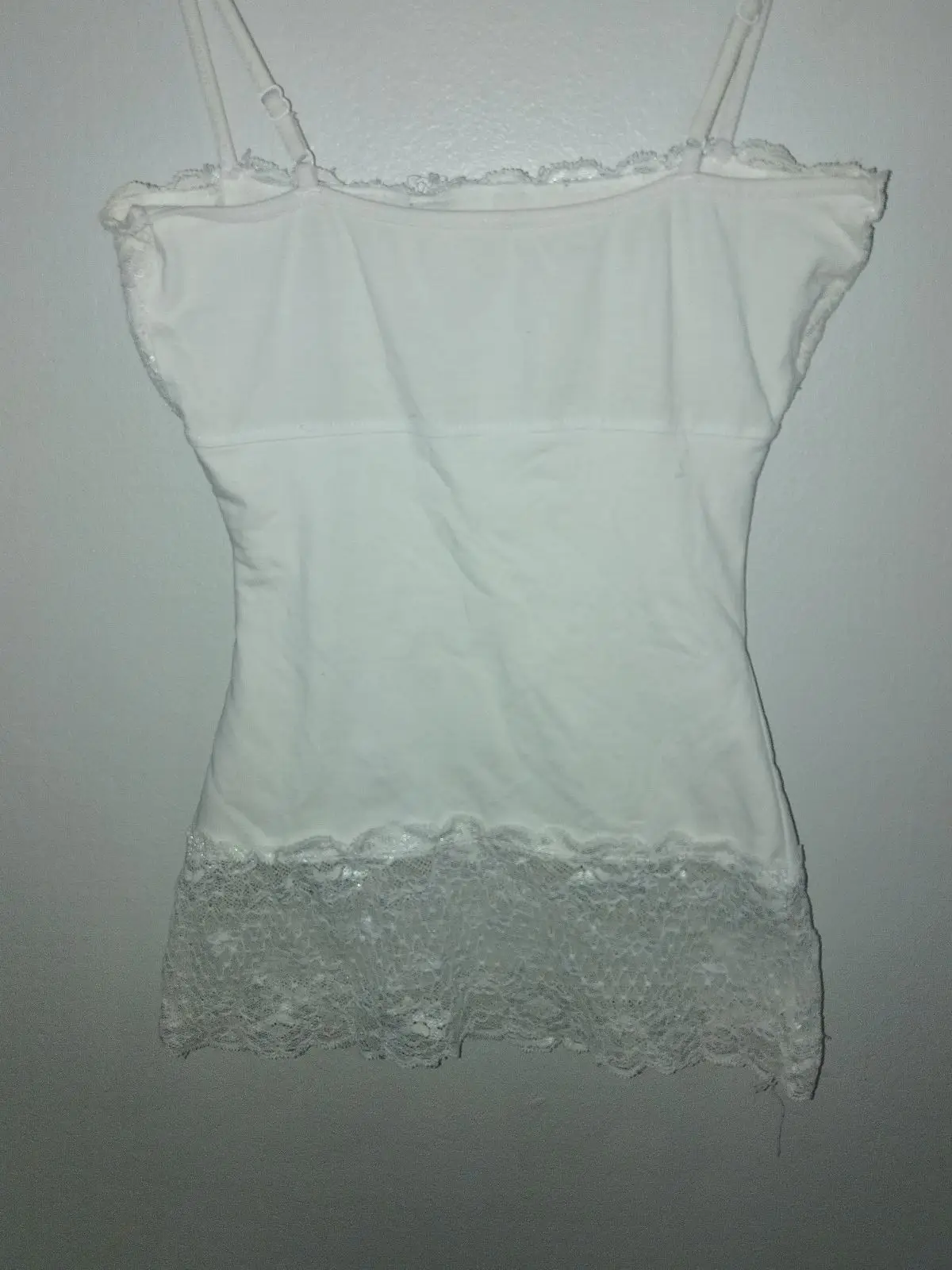 Woolworths White Lace Trim Camisole Top