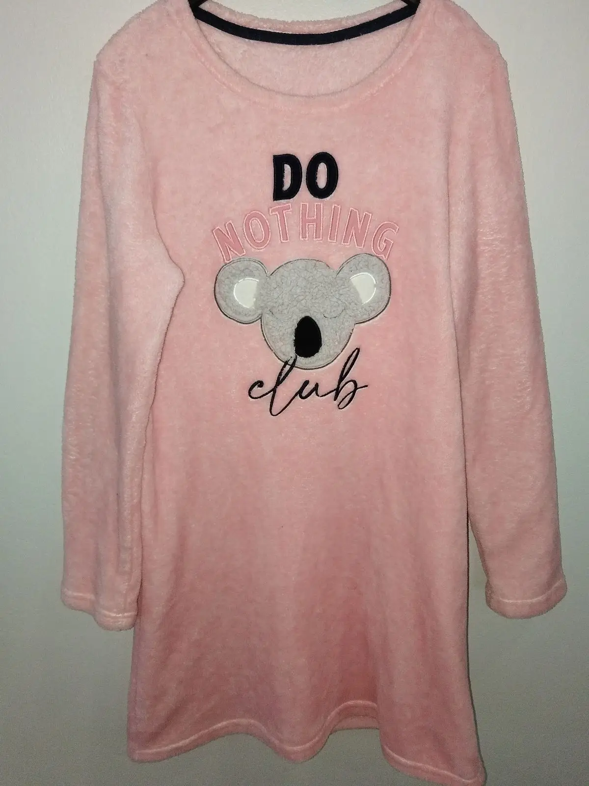 Woolworths Pink Fleece Koala Do Nothing Club Lounge Top