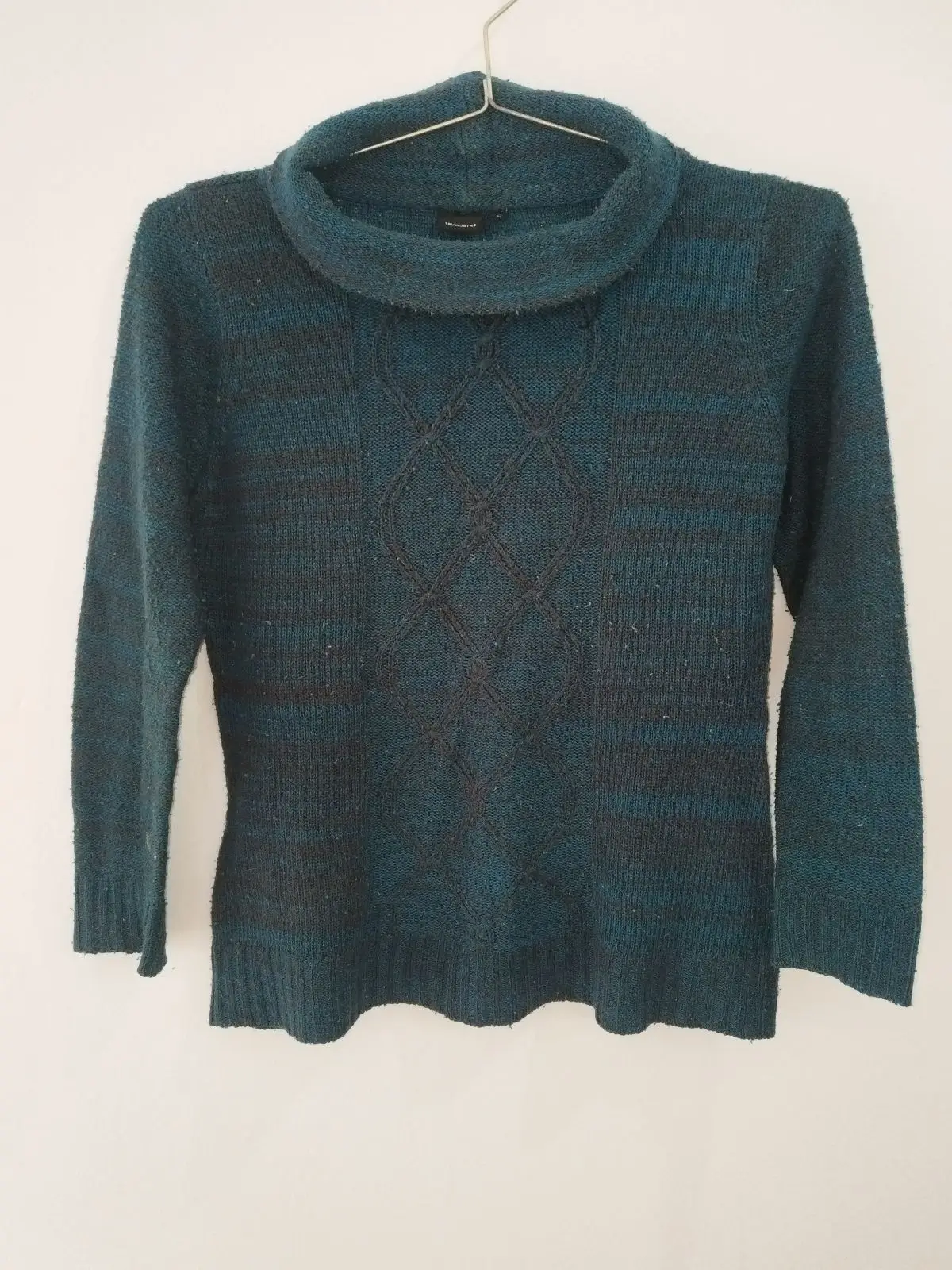 Truworths Teal Knit Sweater with Cowl Neck