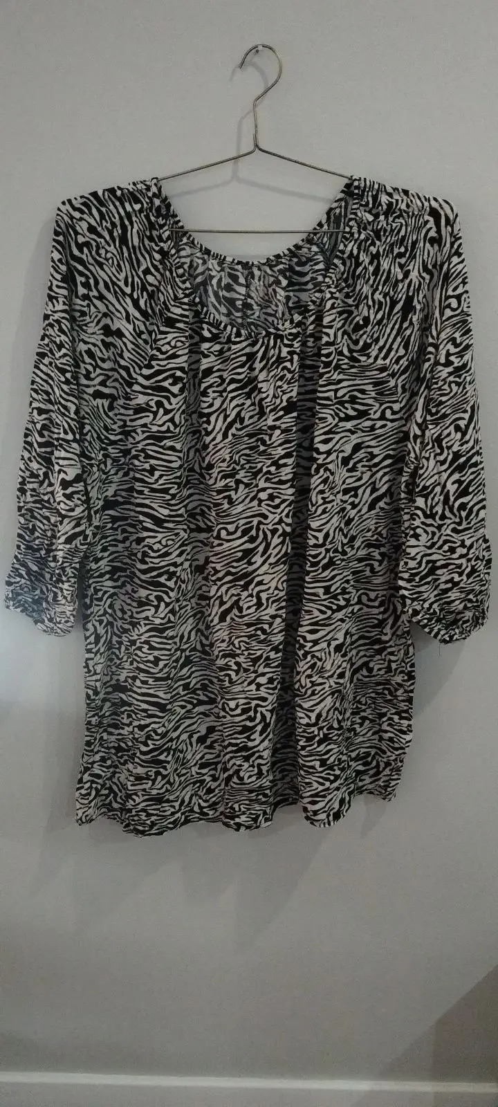 Mr Price Black and White Animal Print Top 2XL