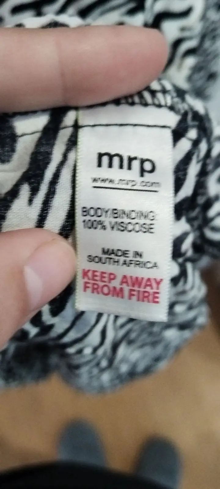 Mr Price Black and White Animal Print Top 2XL