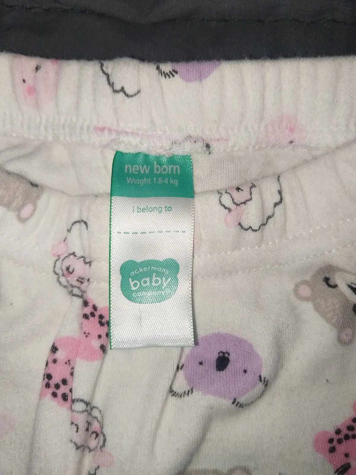 Ackermans Newborn Animal Print Footed Pants