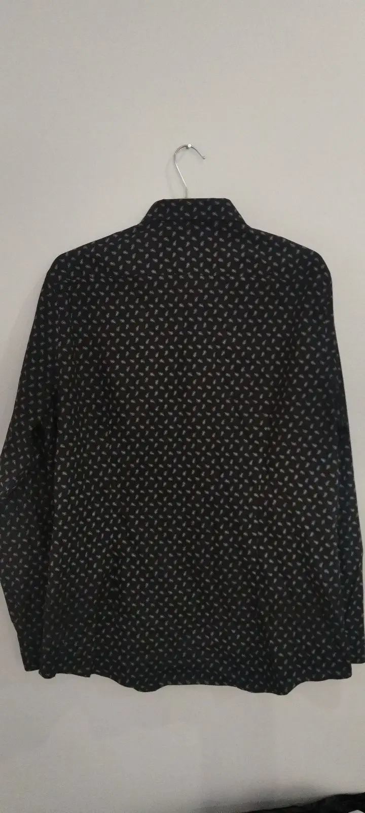 H&M Black Patterned Long Sleeve Button Up Shirt