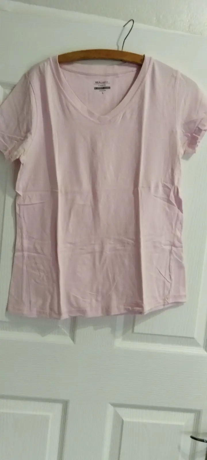 Light Pink V-Neck T-Shirt