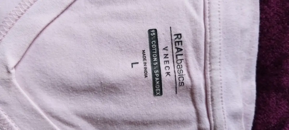 Light Pink V-Neck T-Shirt