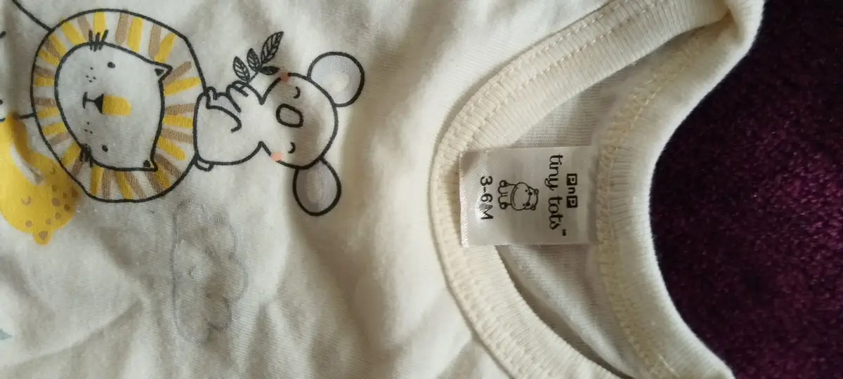 Baby Animal Print Onesie Cream 3-6M
