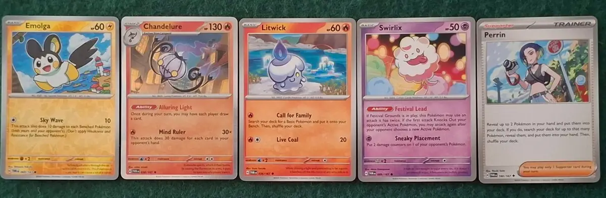 Lot of 5 Pokemon Trading Cards